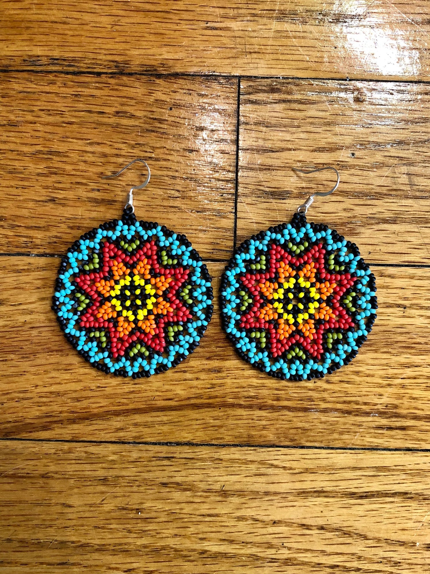Huichol Style Earrings