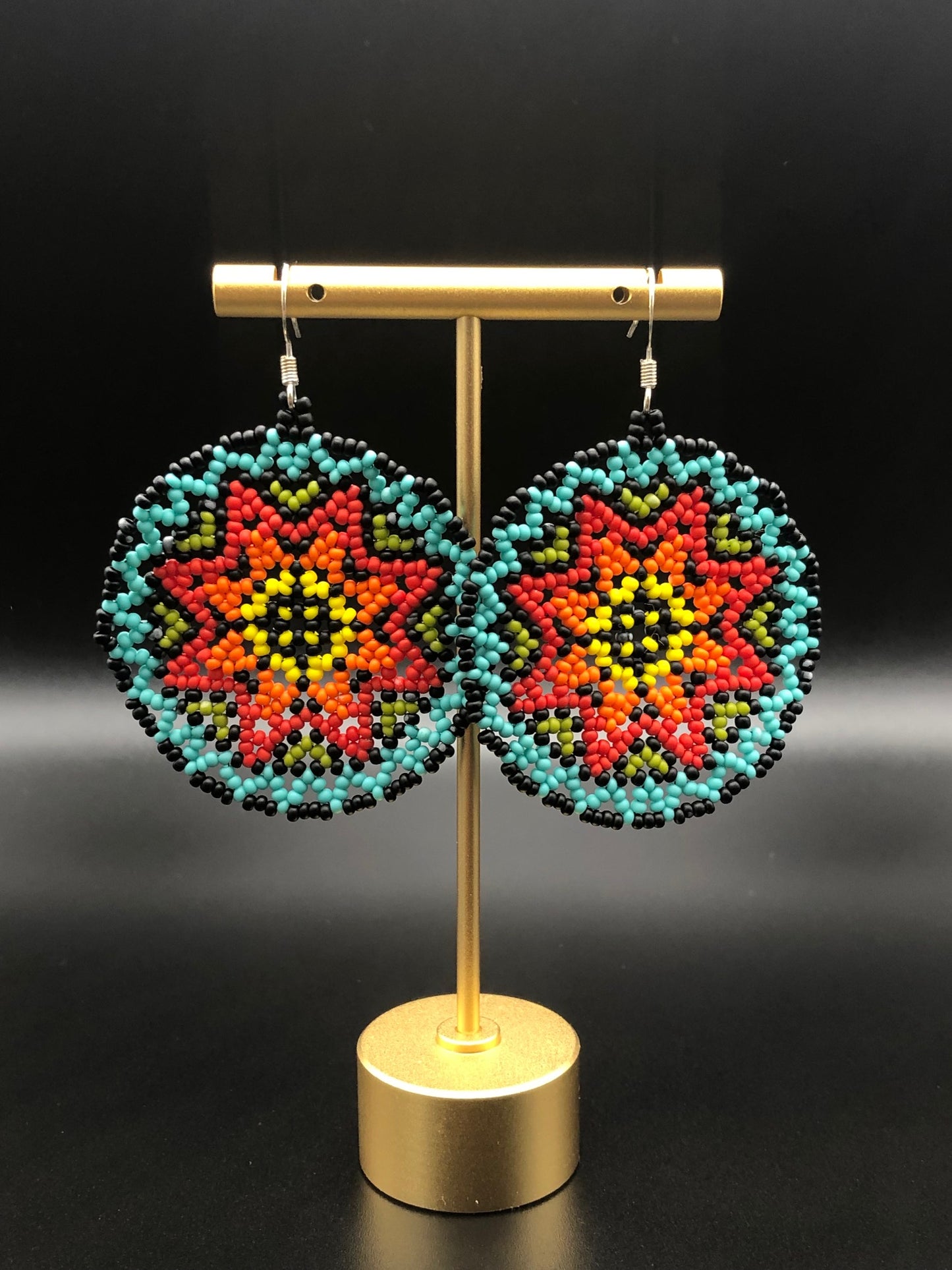 Huichol Mandala Earrings