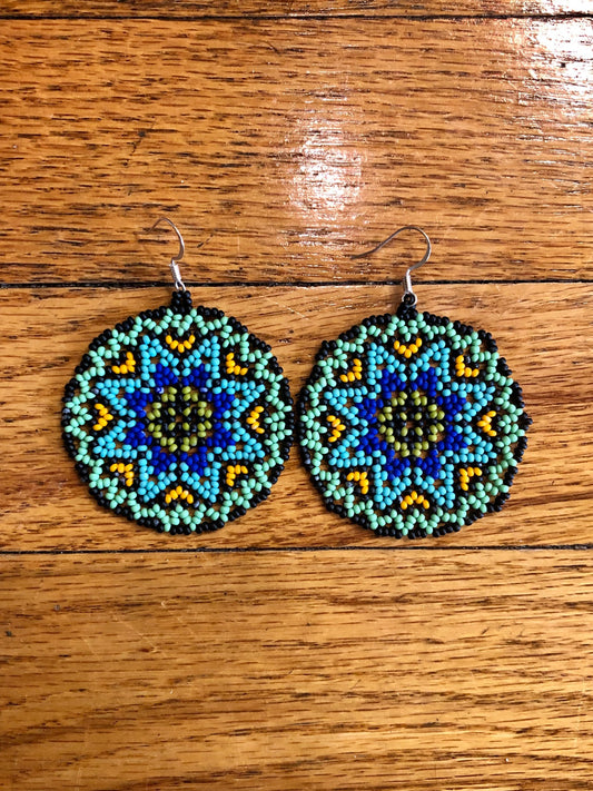 Huichol Mandala Earrings