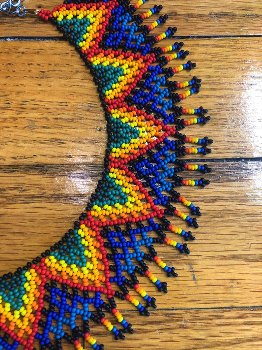 Rainbow Huichol Collar